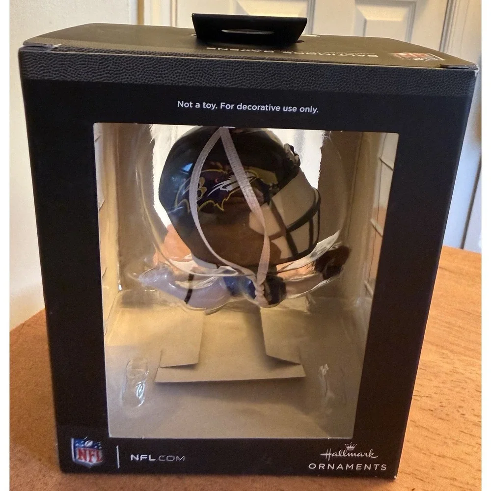 Hallmark NFL Baltimore Ravens‎ Bouncing Buddy Diving Catch Bobble Ornament New